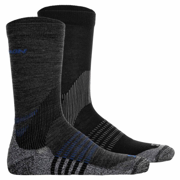 Salomon Unisex Hiking Socks, 2-Pack - X Ultra Access Crew, Sports Socks, Breathable Black/Anthracite 36-38 (UK 3,5-5)