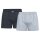 Seidensticker Herren Web-Boxershorts, 2er Pack - Boxer 2-Pack, Baumwolle, Logo Blau 2XL