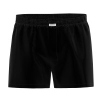 Seidensticker Men Woven Boxer Shorts, 2-Pack - Boxer 2-Pack, Cotton, Logo Black M (Medium)