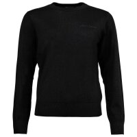 AIX ARMANI EXCHANGE Womens Knitted Sweater - Fine Knit, Crew Neck, Round Neck Black XS (X-Small)