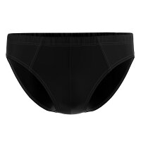 Seidensticker Herren Slips, 3er Pack - Brief 3-Pack, Single Jersey, Baumwollmischung, einfarbig Schwarz/Grau M