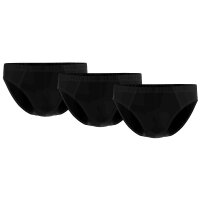 Seidensticker Men Briefs, pack of 3 – briefs, pack of 3, single jersey, cotton blend, plain colour Black M (Medium)