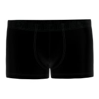 Seidensticker Men boxer shorts, pack of 3 – Trunk 3-pack, single jersey, cotton blend, plain colour Black M (Medium)