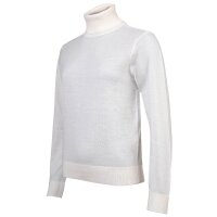 A|X ARMANI EXCHANGE Damen Rollkragenpullover - Feinstrick, Schurwolle, Logo, einfarbig Beige XS