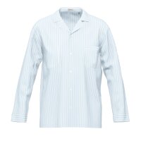 Seidensticker Men Pyjamas, Long - Classic Pyjama Set, Woven Pyjamas, Button Placket, Cotton Blue M (Medium)