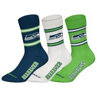 NFL Unisex Socks, 3-Pack – NFL Teams, 3Pack Crew Socks, Football, Logo, Cotton Blend Seattle Seahawks 43-46 (9-11 UK)