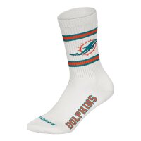 NFL Unisex Socken, 3er Pack - NFL Teams, 3Pack Crew Socks, Football, Logo, Baumwollmischung Miami Dolphins 43-46