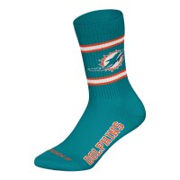 NFL Unisex Socken, 3er Pack - NFL Teams, 3Pack Crew Socks, Football, Logo, Baumwollmischung Miami Dolphins 43-46