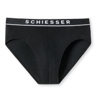 SCHIESSER Mens Briefs, 6-Pack – ‘95/5’, Rio Briefs, Logo Waistband, Stretch Cotton Black L (Large)