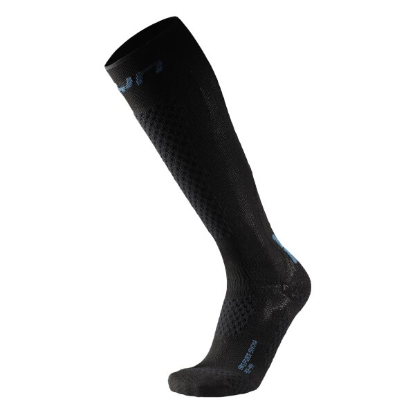 UYN Men Ski Socks - Ski One Pure Snow Socks, Sports Socks, Logo, Breathable Black 39-41