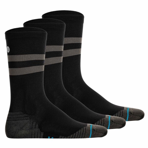 STANCE Unisex Socks, 3-Pack - Franchise UL Crew, Logo, Performance Socks, Crew Socks Black 38-42