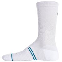 STANCE Unisex Socks, 3-Pack - Run Light Tab Crew, Logo, Performance Socks, Crew Socks Black / White / Grey 38-42