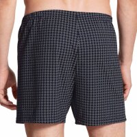 CALIDA Men Woven Boxer Shorts, 2-Pack - Prints Benefits, Cotton, Single Jersey Darkblue/White L (Large)