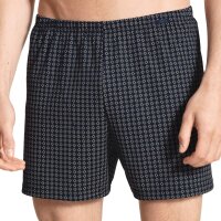 CALIDA Herren Web-Boxershorts, 2er Pack - Prints Benefits, Baumwolle, Single Jersey Dunkelblau/Weiß M (50)