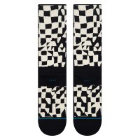 STANCE Unisex Socken - Wave Check Crew, Logo, Crew Socken Schwarz 38-42
