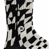 STANCE Unisex Socks - Wave Check Crew, Logo, Crew Socks Black 38-42