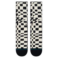 STANCE Unisex Socks - Wave Check Crew, Logo, Crew Socks Black 38-42
