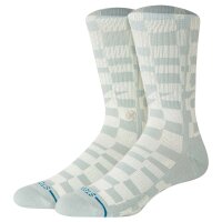 STANCE Unisex Socks - Wave Check Crew, Logo, Crew Socks Blue 38-42