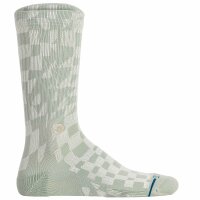 STANCE Unisex Socks - Wave Check Crew, Logo, Crew Socks Blue 38-42