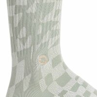 STANCE Unisex Socks - Wave Check Crew, Logo, Crew Socks Blue 38-42
