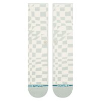 STANCE Unisex Socks - Wave Check Crew, Logo, Crew Socks Blue 38-42