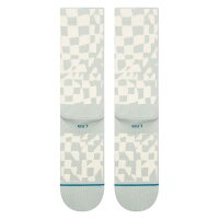 STANCE Unisex Socks - Wave Check Crew, Logo, Crew Socks Blue 38-42