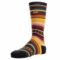 STANCE Unisex Socks - Curren Parks Crew, Logo, Crew Socks, Striped Pattern Blue/Orange 38-42