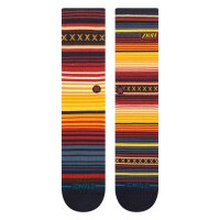 STANCE Unisex Socks - Curren Parks Crew, Logo, Crew Socks, Striped Pattern Blue/Orange 38-42