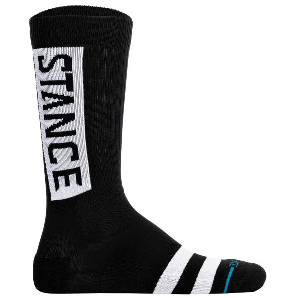 STANCE Unisex Socks - OG Crew, Logo, Crew Socks with Stripes Black 38-42