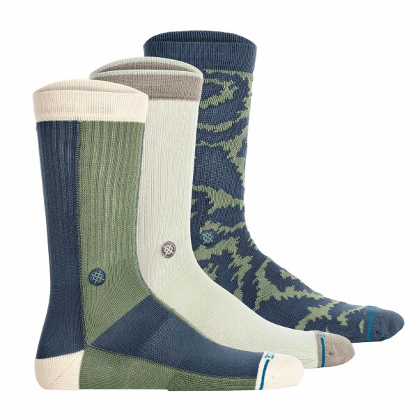 STANCE Unisex Socken, 3er Pack - All Terrain Crew, Logo, Performance Socken, Crew Socken