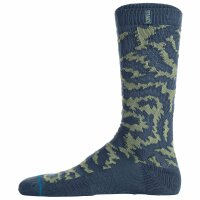 STANCE Unisex Socks, 3-Pack - All Terrain Crew, Logo, Performance Socks, Crew Socks Green/Blue 38-42