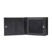 JOOP! Herren Geldbörse - Pero Minos Billfold h14, Echtleder, einfarbig Schwarz 10x12.5x2.5