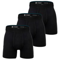 STANCE Herren Boxershorts, 3er Pack - Boxer Brief, Performance Boxershorts, Logobund Schwarz L