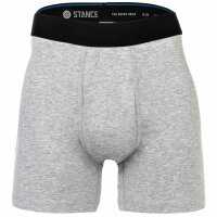 STANCE Herren Boxershorts, 3er Pack - Boxer Brief, Performance Boxershorts, Logobund Schwarz/Weiß/Grau XXL