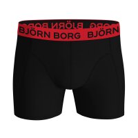 BJÖRN BORG Herren Boxershorts, 7er Pack - Cotton Stretch Trunks, Logobund Schwarz/Rot/Grün M