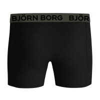 BJÖRN BORG Herren Boxershorts, 7er Pack - Cotton Stretch Trunks, Logobund Schwarz/Rot/Grün M