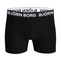 BJÖRN BORG Herren Boxershorts, 7er Pack - Cotton Stretch Trunks, Logobund Schwarz/Rot/Grün M