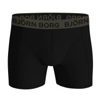 BJÖRN BORG mens boxer shorts, 7-pack - cotton stretch trunks, logo waistband Black/Red/Green M (Medium)