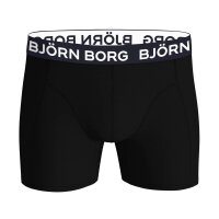 BJÖRN BORG Herren Boxershorts, 12er Pack - Cotton Stretch Boxer, Logo, Baumwolle Schwarz/Grün/Blau L