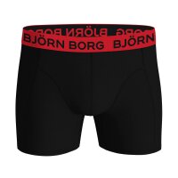 BJÖRN BORG Herren Boxershorts, 12er Pack - Cotton Stretch Boxer, Logo, Baumwolle Schwarz/Grün/Blau L
