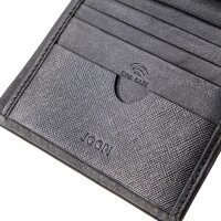 JOOP! Herren Geldbörse - Pero Daphnis Billfold v6, Echtleder, einfarbig Schwarz 10.5x9x2