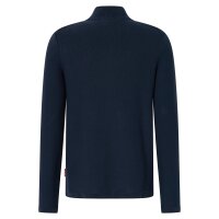 JOOP! JEANS Herren Strickjacke mit Stehkragen - Peeter, Baumwolle, Grobstrick, Zipjacke, Stehkragen, Reißverschluss Dunkelblau M