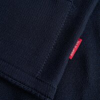 JOOP! JEANS Herren Strickjacke mit Stehkragen - Peeter, Baumwolle, Grobstrick, Zipjacke, Stehkragen, Reißverschluss Dunkelblau M