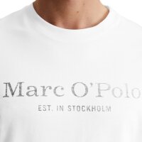 Marc OPolo Herren T-Shirt - Big-Logo, Regular Fit, Baumwolle, Logoprint, uni Weiß S