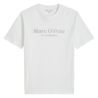 Marc OPolo Mens T-shirt - Large logo, regular fit, cotton, logo print, plain White S (Small)