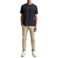 Marc OPolo Herren T-Shirt - Medium-Logo, Regular Fit, Baumwolle, Logoprint, uni Blau S