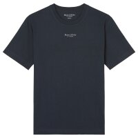 Marc OPolo Mens T-shirt - Medium logo, regular fit, cotton, logo print, plain Blue S (Small)