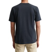 Marc OPolo Mens T-shirt - Medium logo, regular fit, cotton, logo print, plain Blue S (Small)