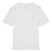 Marc OPolo Mens T-shirt - Small logo, regular fit, cotton, logo print, plain White S (Small)