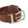 DIESEL Mens Belt - B-VISIBLE, Leather, Metal Buckle, Logo Embossing Brown 85 cm
